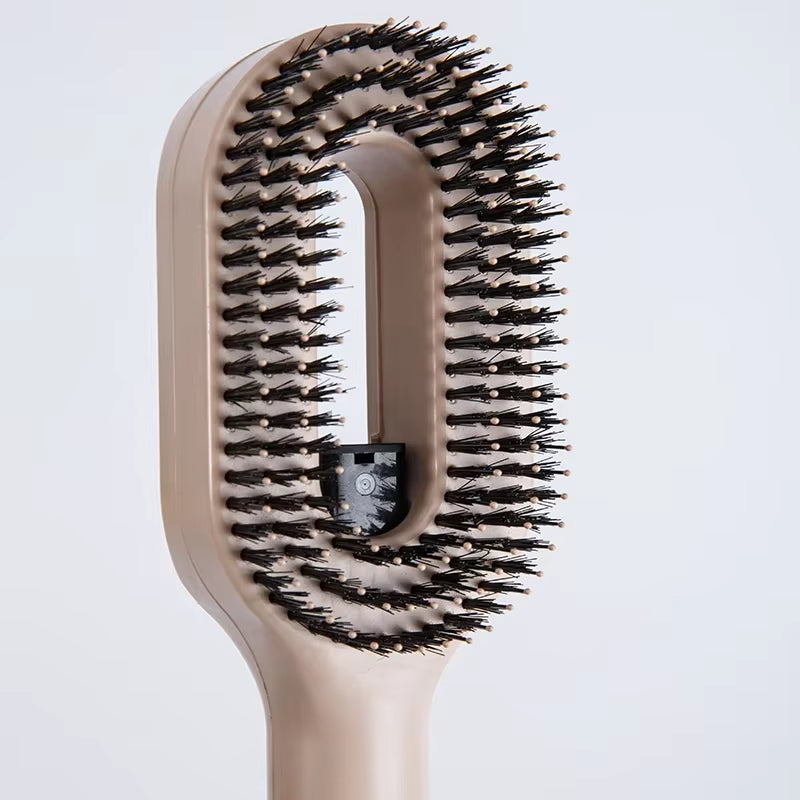 2In1 Sprayer Comb Soft Scalp Massage Nylon Bristles Hairbrush with Spray Bottle for Essential Oil Water Hair Styling Tools