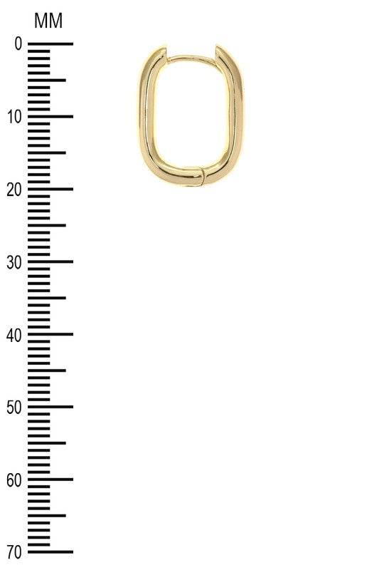 Dainty Square Small Hoop Errings